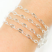 Diamond Cut Oval Link Chains